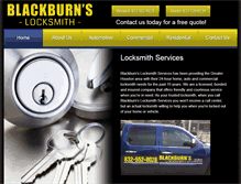 Tablet Screenshot of blackburnslocksmithservice.com